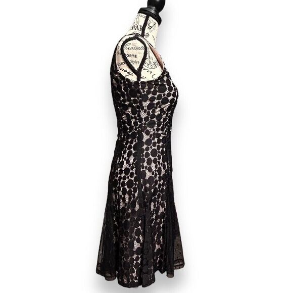 Disney Minnie Rocks the Dots S Black Polka Dot Lace Mini Dress Whimsigoth Witchy - Picture 5 of 11